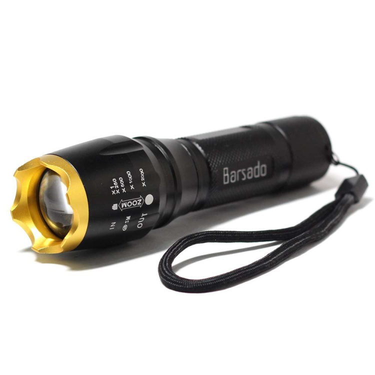 LEDライト 懐中電灯 ズーム式5モード 1000LM CREE XM-L T6LED ポータブル 単4電池 / 18650 対応  米国CREE社製超高輝度T6ライト採用！BA1991